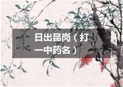 日出昆岗（打一中药名）