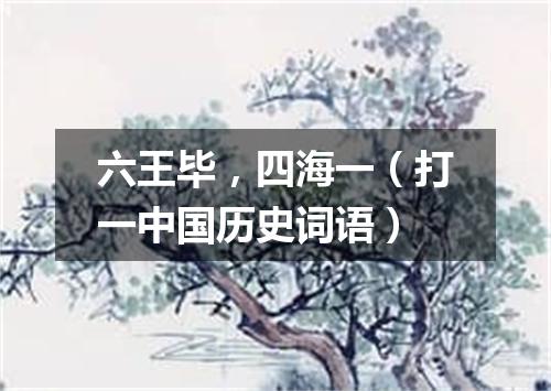 六王毕，四海一（打一中国历史词语）