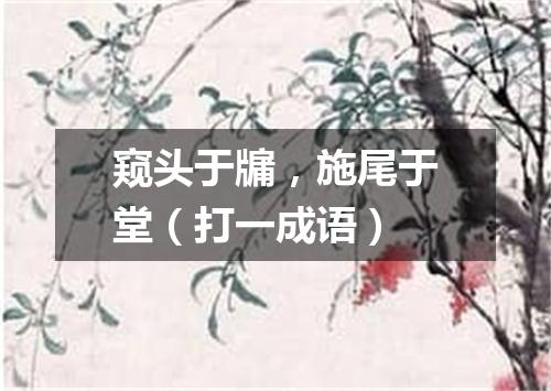 窥头于牖，施尾于堂（打一成语）