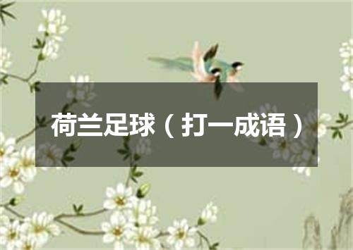 荷兰足球（打一成语）