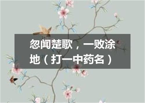 忽闻楚歌，一败涂地（打一中药名）