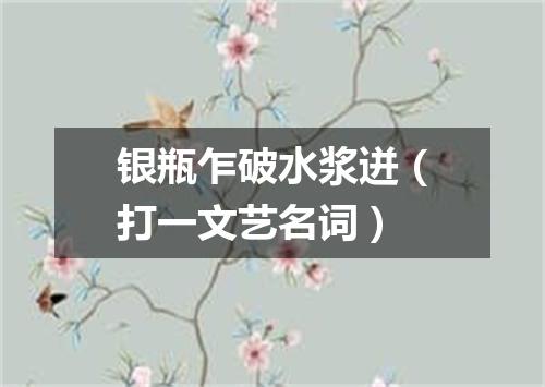 银瓶乍破水浆迸（打一文艺名词）