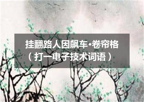 挂翻路人因飙车·卷帘格（打一电子技术词语）