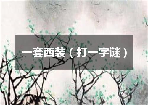 一套西装（打一字谜）