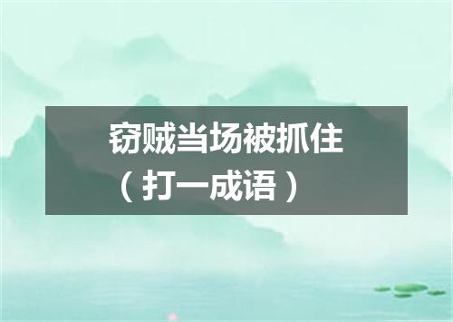 窃贼当场被抓住（打一成语）