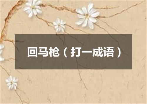 回马枪（打一成语）