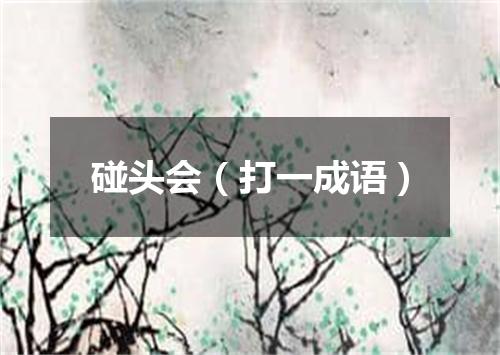 碰头会（打一成语）