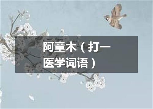 阿童木（打一医学词语）