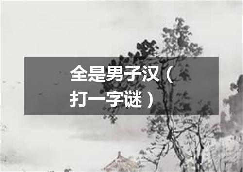 全是男子汉（打一字谜）