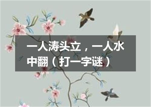 一人涛头立，一人水中翻（打一字谜）