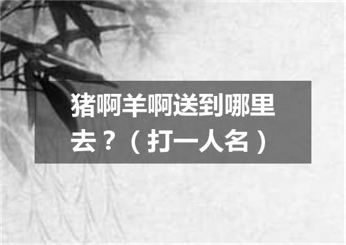 猪啊羊啊送到哪里去？（打一人名）