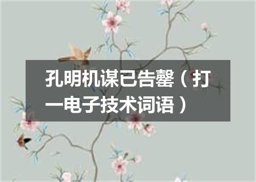 孔明机谋已告罄（打一电子技术词语）