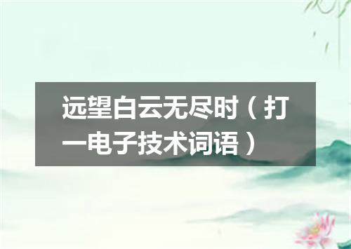 远望白云无尽时（打一电子技术词语）