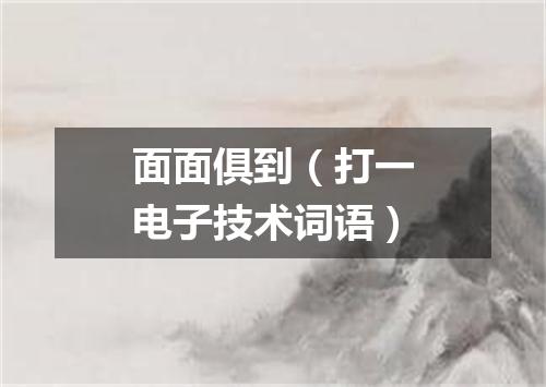 面面俱到（打一电子技术词语）