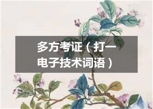 多方考证（打一电子技术词语）