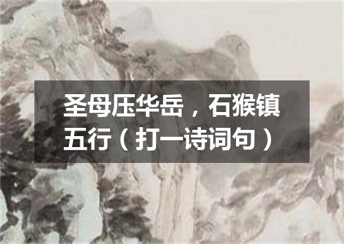 圣母压华岳，石猴镇五行（打一诗词句）