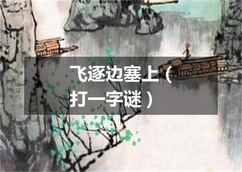 飞逐边塞上（打一字谜）