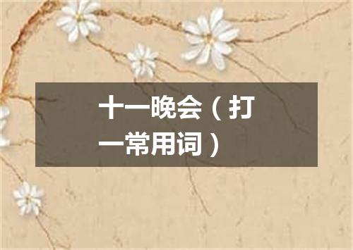 十一晚会（打一常用词）
