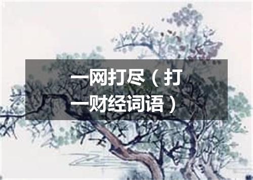 一网打尽（打一财经词语）