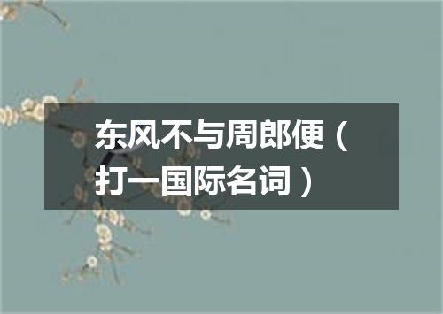 东风不与周郎便（打一国际名词）