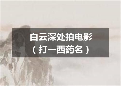 白云深处拍电影（打一西药名）