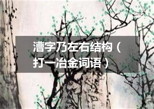 漕字乃左右结构（打一冶金词语）