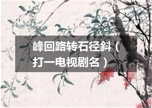 峰回路转石径斜（打一电视剧名）