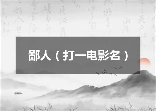 鄙人（打一电影名）