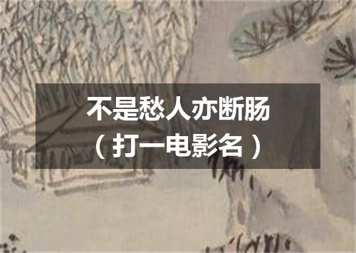 不是愁人亦断肠（打一电影名）