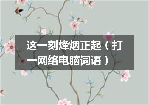 这一刻烽烟正起（打一网络电脑词语）
