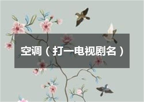 空调（打一电视剧名）