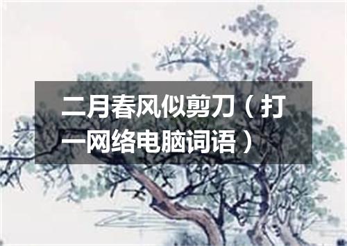 二月春风似剪刀（打一网络电脑词语）