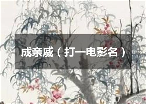 成亲戚（打一电影名）