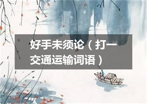 好手未须论（打一交通运输词语）