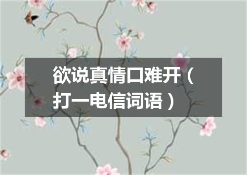 欲说真情口难开（打一电信词语）
