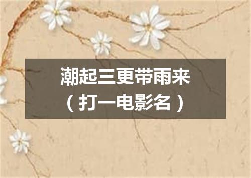 潮起三更带雨来（打一电影名）