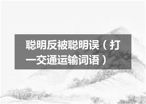 聪明反被聪明误（打一交通运输词语）