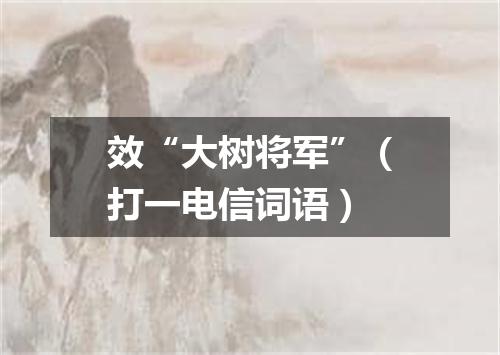 效“大树将军”（打一电信词语）