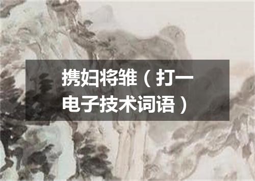 携妇将雏（打一电子技术词语）
