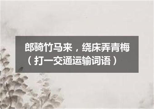 郎骑竹马来，绕床弄青梅（打一交通运输词语）
