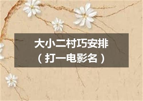 大小二村巧安排（打一电影名）