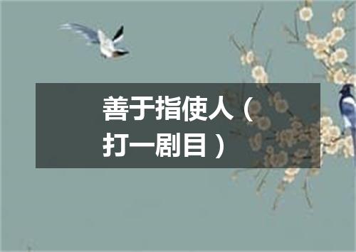 善于指使人（打一剧目）