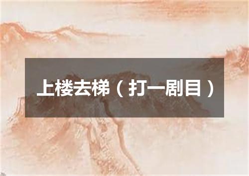 上楼去梯（打一剧目）
