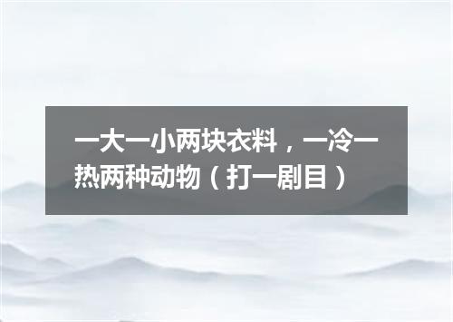 一大一小两块衣料，一冷一热两种动物（打一剧目）