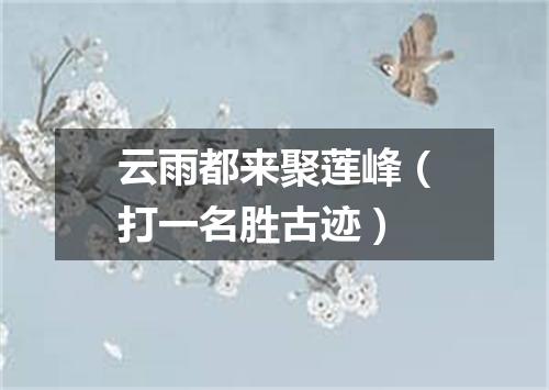 云雨都来聚莲峰（打一名胜古迹）