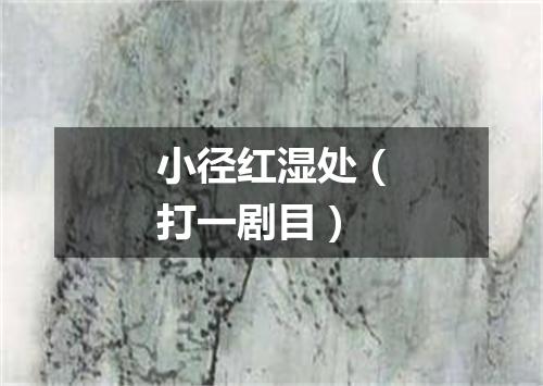 小径红湿处（打一剧目）