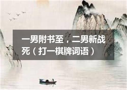 一男附书至，二男新战死（打一棋牌词语）