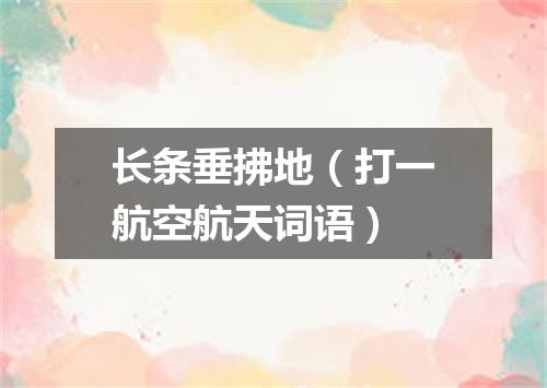 长条垂拂地（打一航空航天词语）