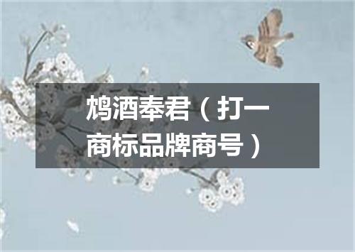 鸩酒奉君（打一商标品牌商号）
