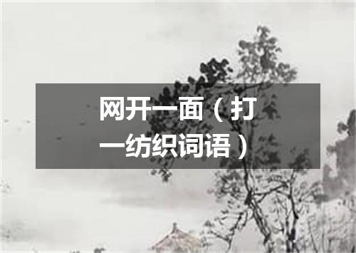 网开一面（打一纺织词语）